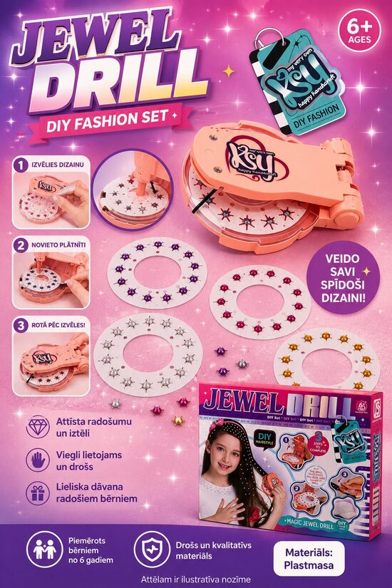 Matu veidotājs ar kristāliem – radošais DIY komplekts