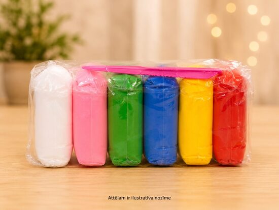 Gaisa plastilīns XL- 6 krāsas 