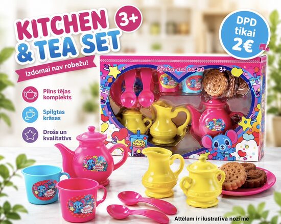 Rotaļu tējas servīzes komplekts "Kitchen and Tea Set"