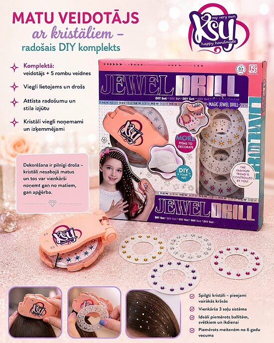 Matu veidotājs ar kristāliem – radošais DIY komplekts