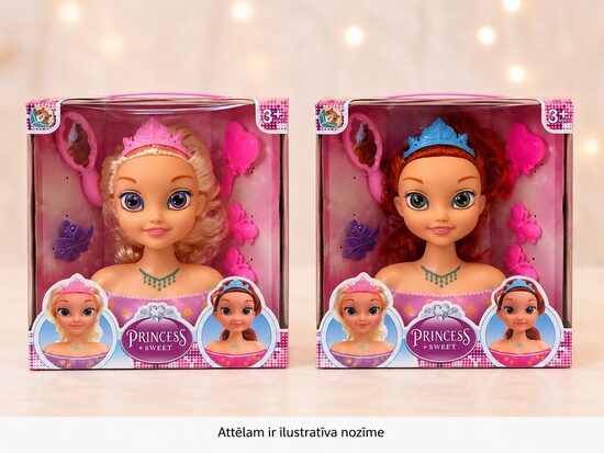 Frizūru veidošanas lelle ar aksesuāriem “Princess Sweet”