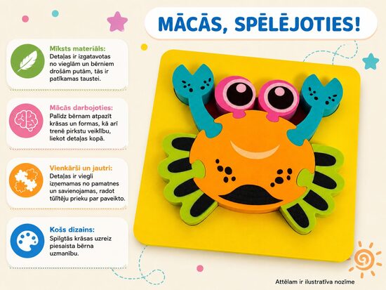 3D mīkstā putu puzle "Krabis"