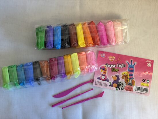Gaisa plastilīns-24 krāsas