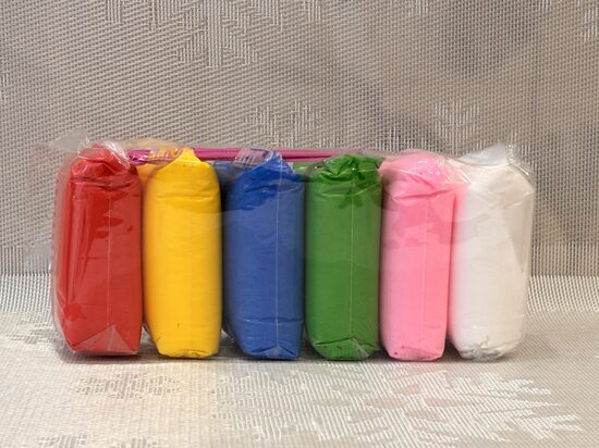 Gaisa plastilīns XL- 5 krāsas 