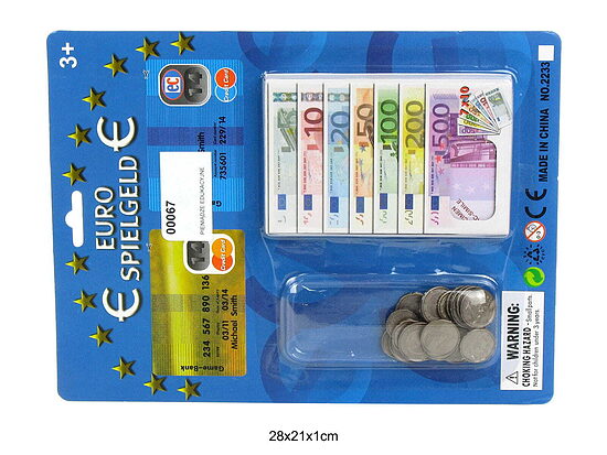 Euro rotaļu naudas komplekts – mācies skaitīt spēlējoties