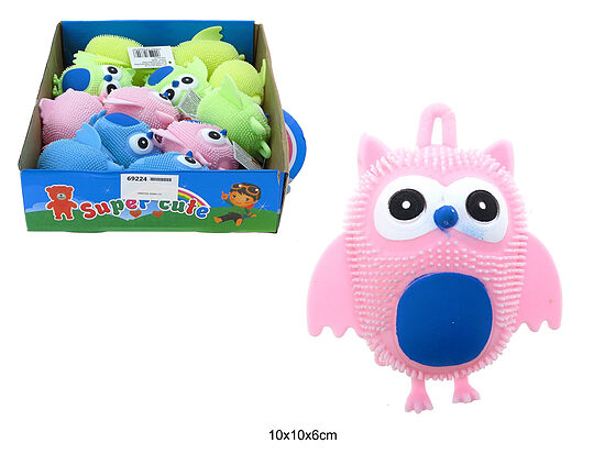Elastīgā antistresa Pūcīte "Super Cute" ar cilpiņu (10 cm)