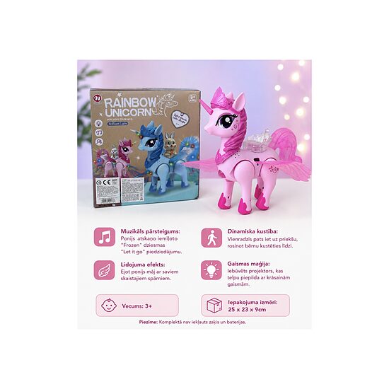 Interaktīvais "Rainbow Unicorn" – maģiskais rozā ponijs