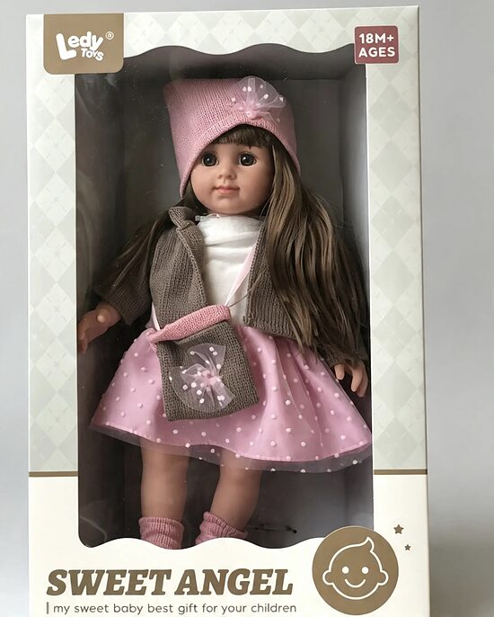 Bērnu lelle ar mīkstu ķermeni un apģērbu (36,5 cm)